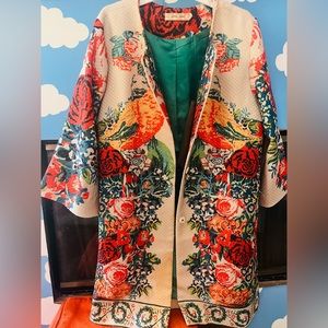 Beautiful colorful Traffic People coat VERY UNIQUE eye catching M